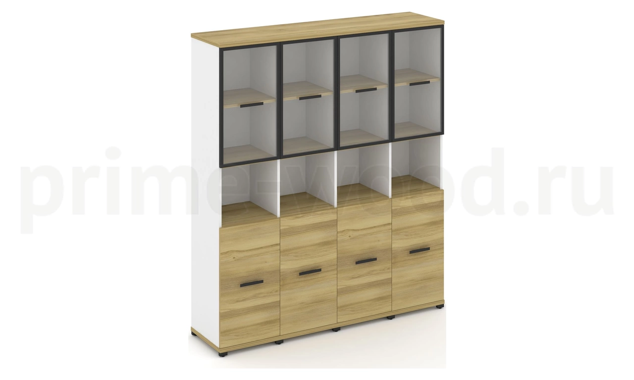 Шкаф четыре узкие секции, 5 ниш CN.STU-543 RP B/W - фото 1