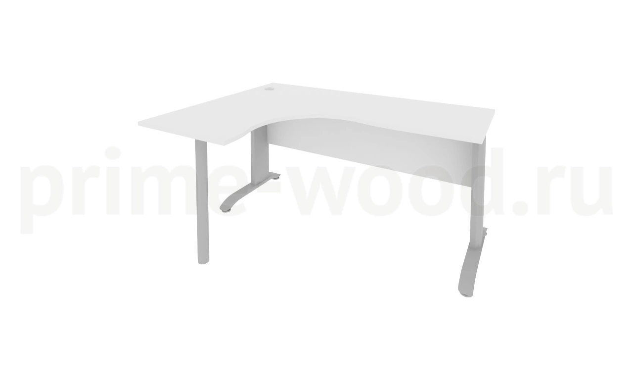 Стол криволинейный левый на металлокаркасе RIVA 160x120x76 - фото 5