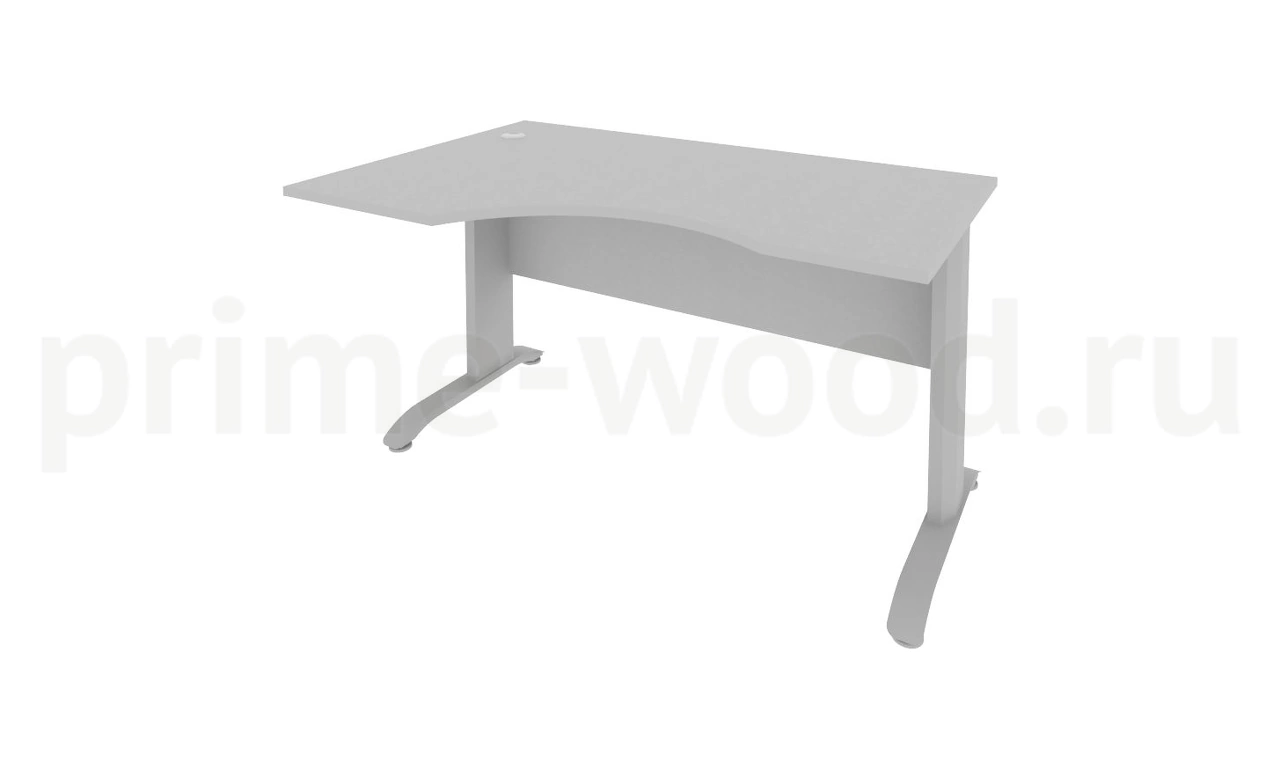 Стол криволинейный левый на металлокаркасе RIVA 140x90x76 - фото 3