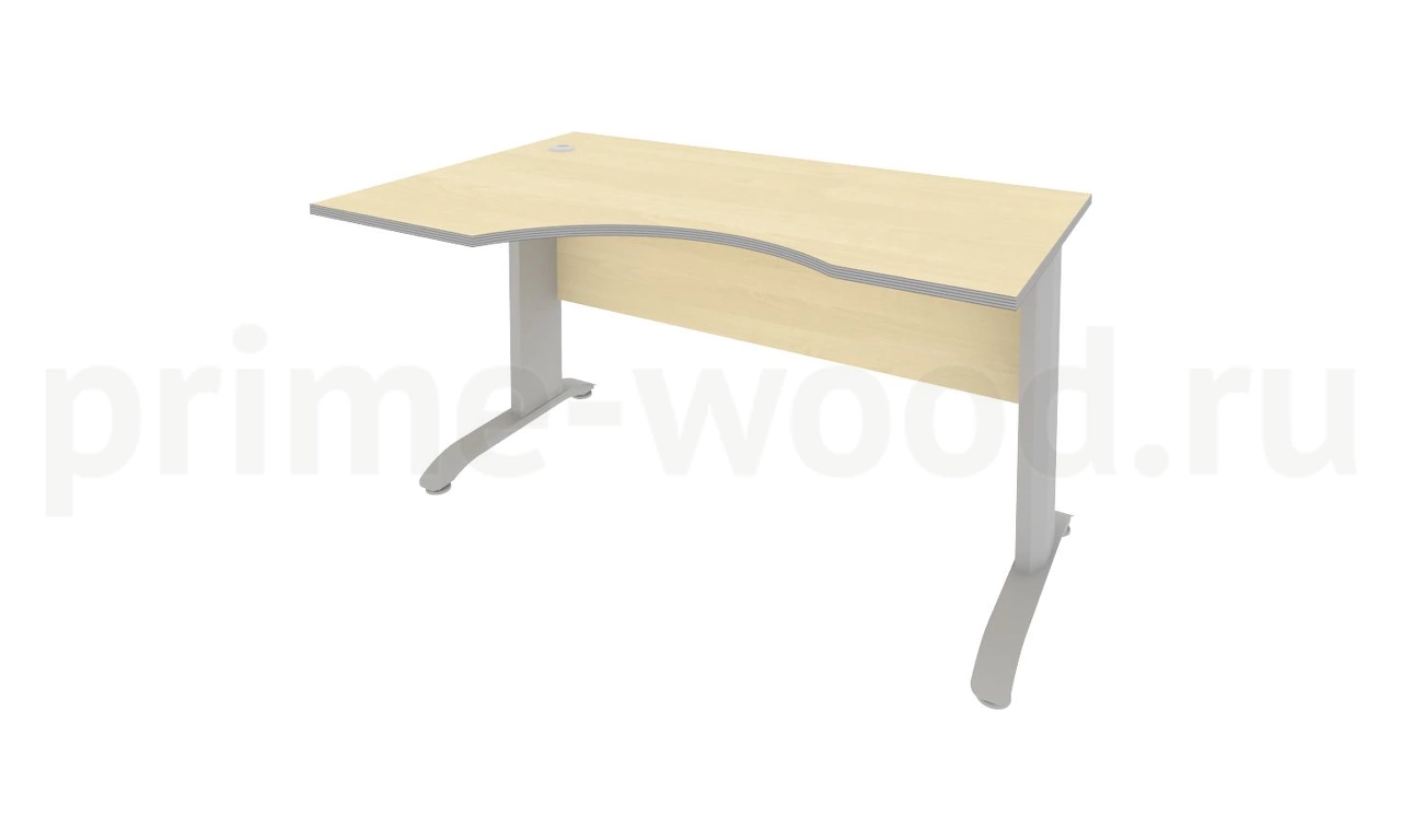 Стол криволинейный левый на металлокаркасе RIVA 140x90x76 - фото 6