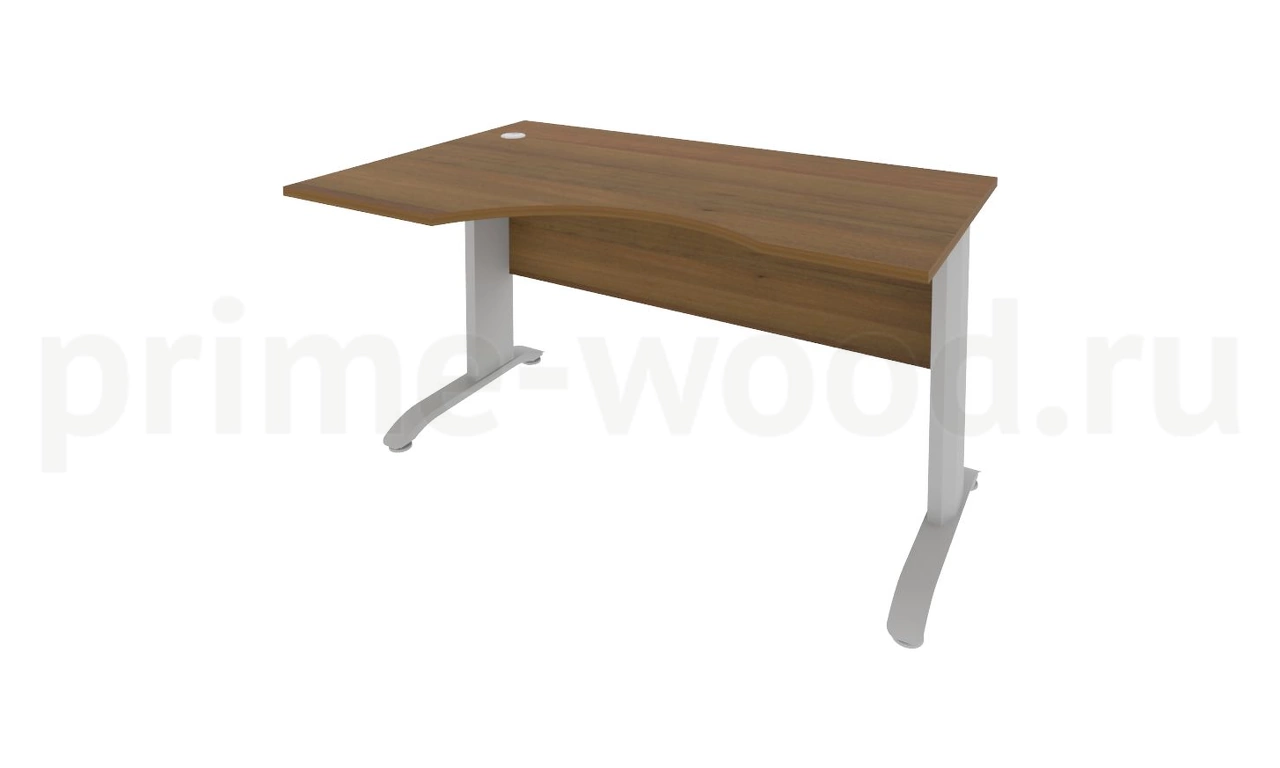 Стол криволинейный левый на металлокаркасе RIVA 140x90x76 - фото 2
