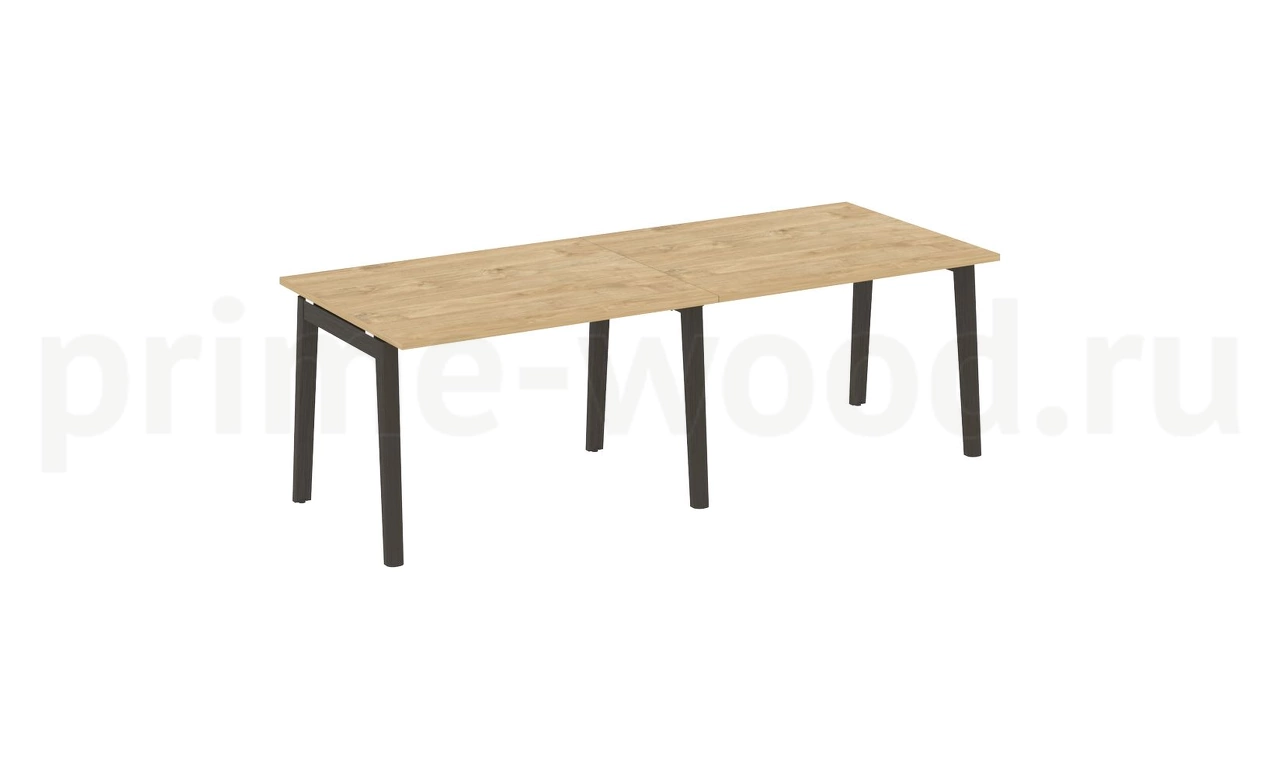 Стол переговорный (2 столешницы), опоры - массив дерева ONIX WOOD 236x98x75 - фото 8