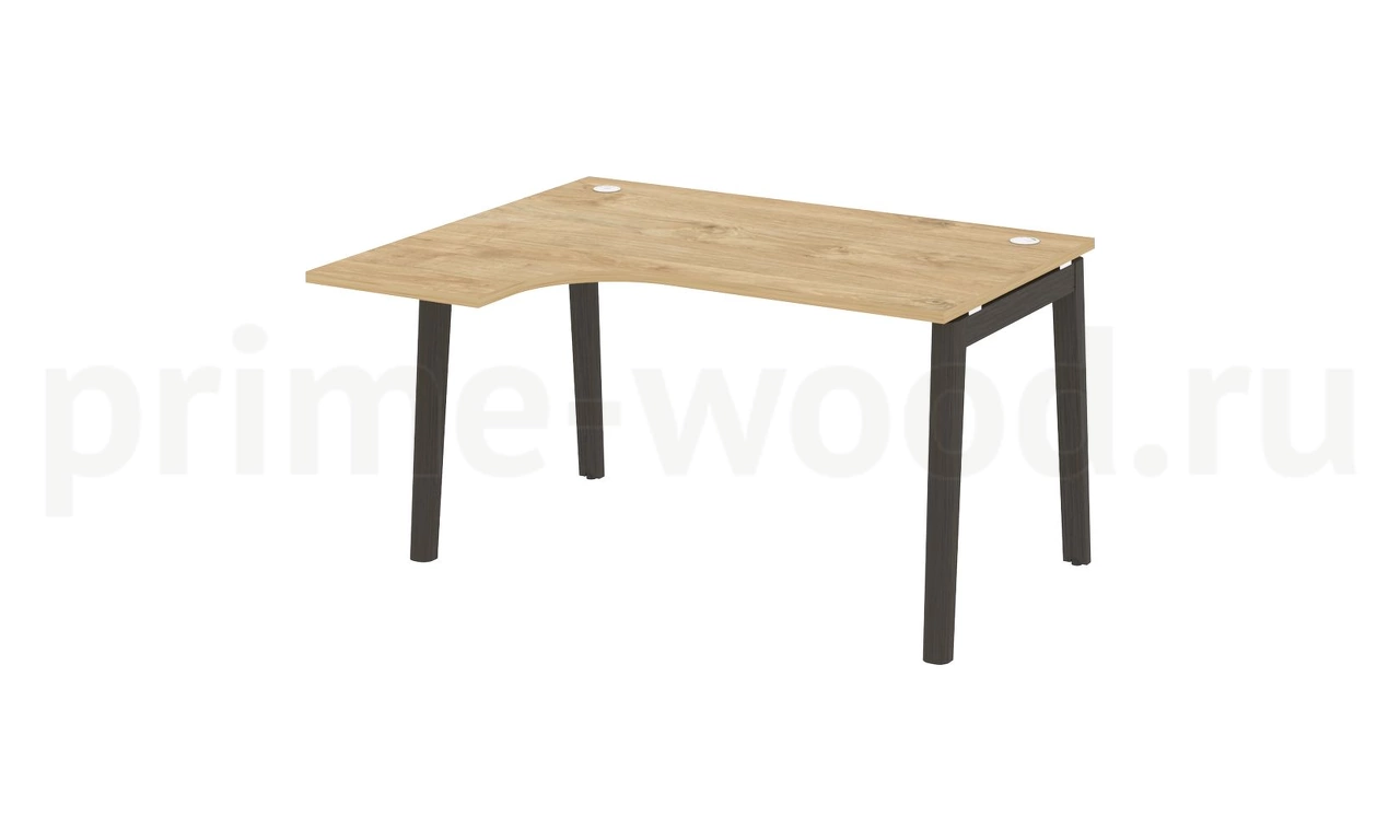 Стол эргономичный левый, опоры - массив дерева ONIX WOOD 138x118x75 - фото 8