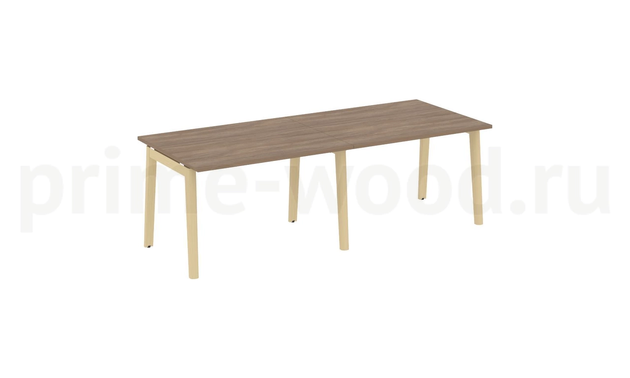 Стол переговорный (2 столешницы), опоры - массив дерева ONIX WOOD 236x98x75 - фото 3