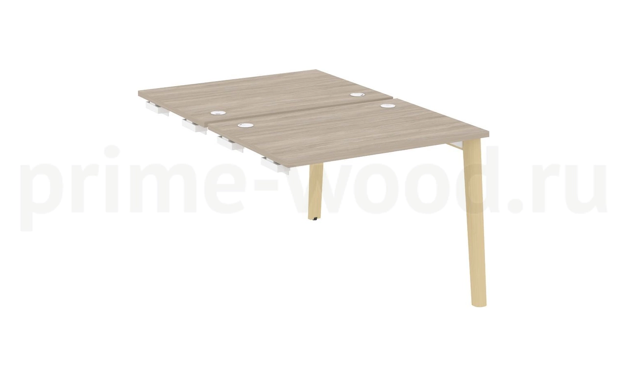 Стол-приставка двойной к опорным элементам, опоры - массив дерева ONIX WOOD 98x148x75 - фото 1