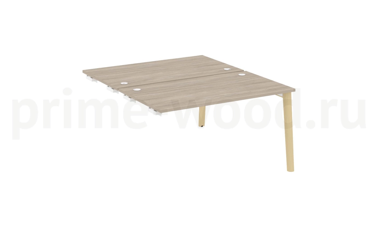 Стол-приставка двойной к опорным элементам, опоры - массив дерева ONIX WOOD 138x164x75 - фото 1