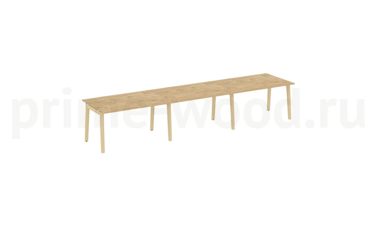 Стол переговорный (3 столешницы), опоры - массив дерева ONIX WOOD 414x98x75 - фото 9