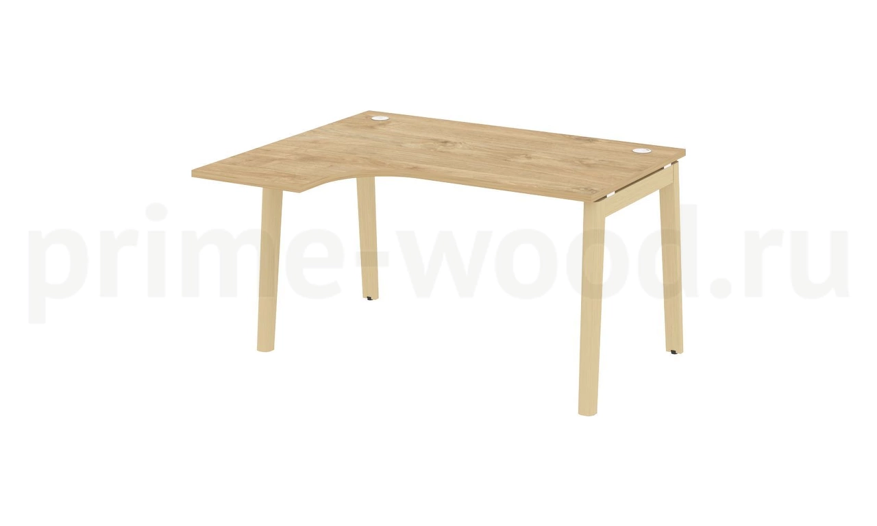Стол эргономичный левый, опоры - массив дерева ONIX WOOD 138x118x75 - фото 9